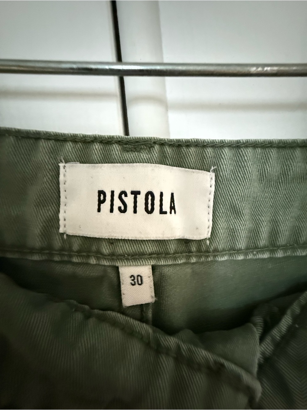pistola Olive Green Button-Fly Utility Chinos - Picture 3 of 5